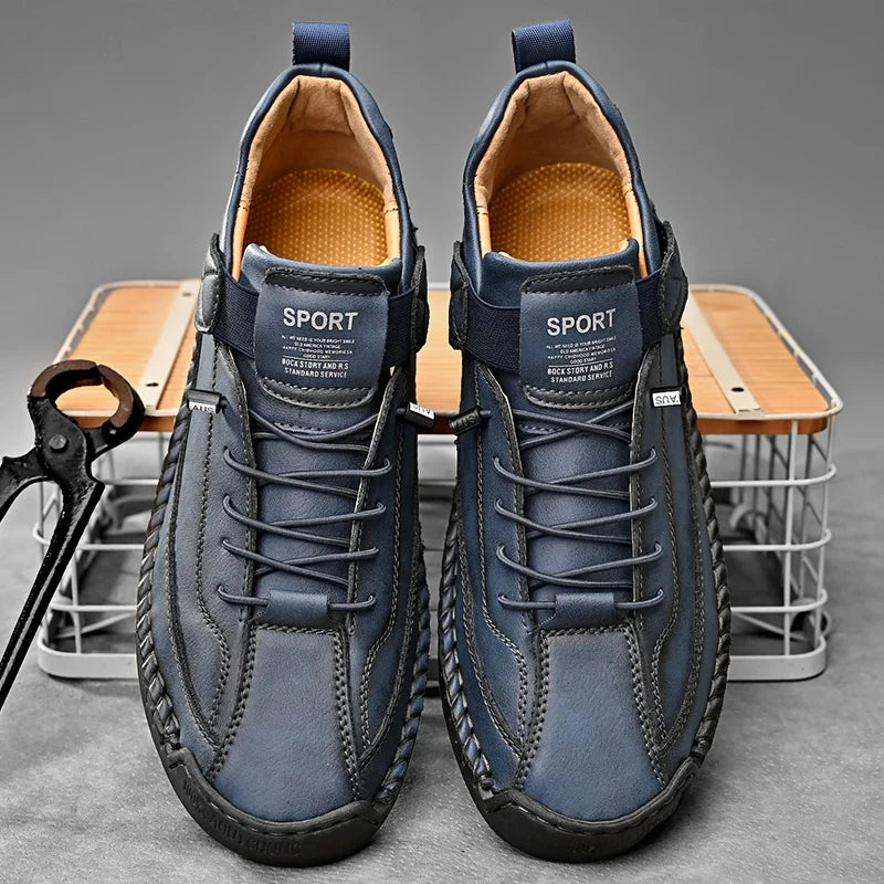 Men's Elastic Strap Lace-Up Shoes