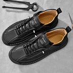 Men's Elastic Strap Lace-Up Shoes