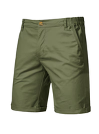 Men's Elastic Waist Button Shorts