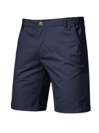Men's Elastic Waist Button Shorts