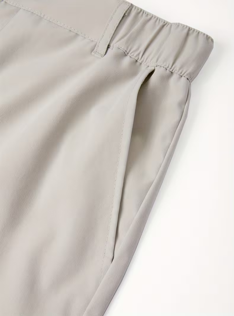 Men's Elastic Waist Button Shorts