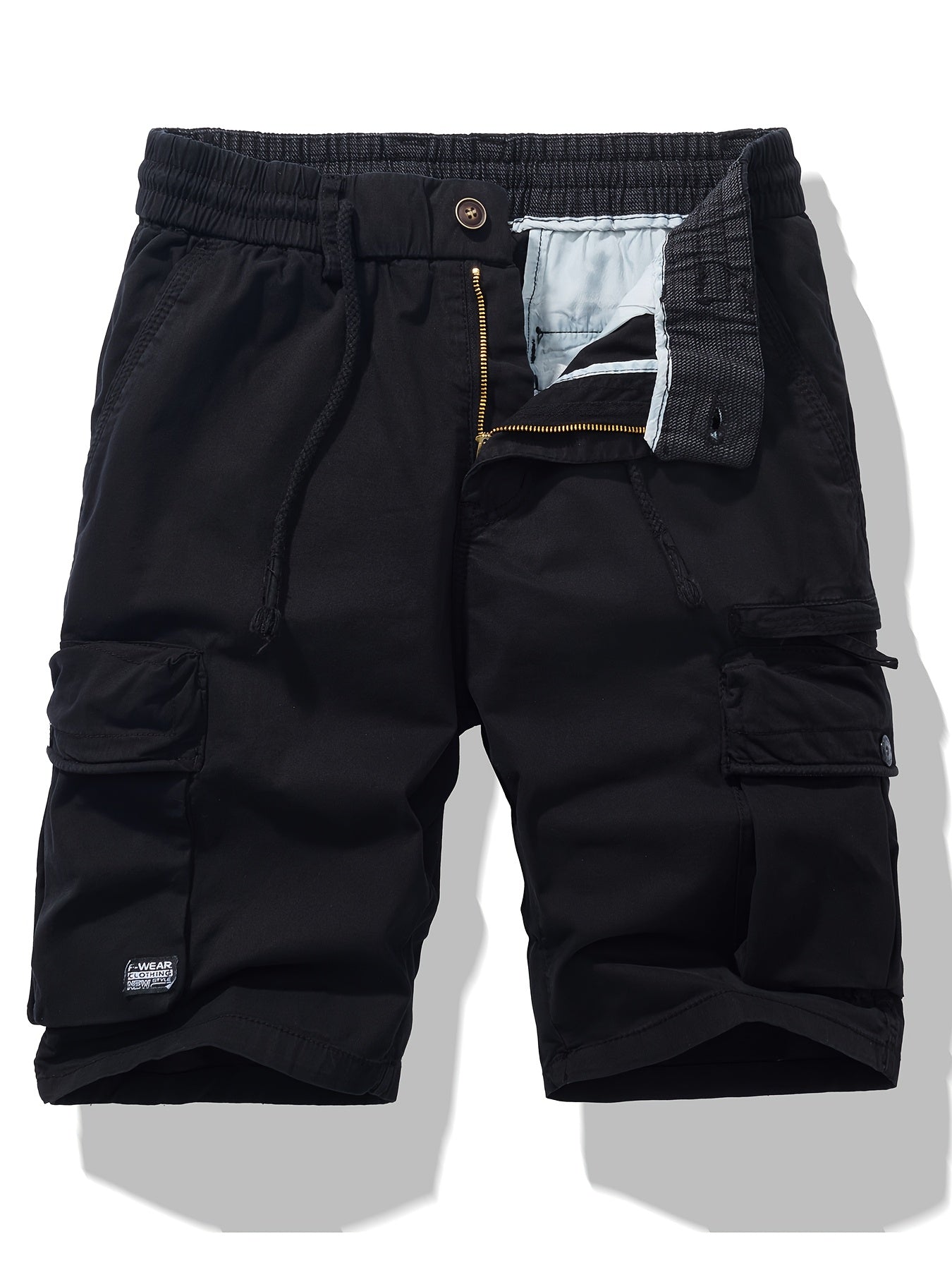 Men's Elastic Waist Cargo Shorts
