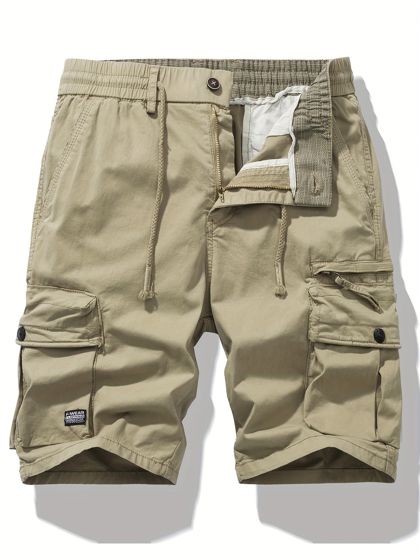 Men's Elastic Waist Cargo Shorts
