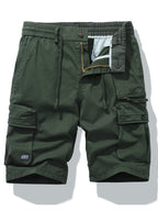 Men's Elastic Waist Cargo Shorts