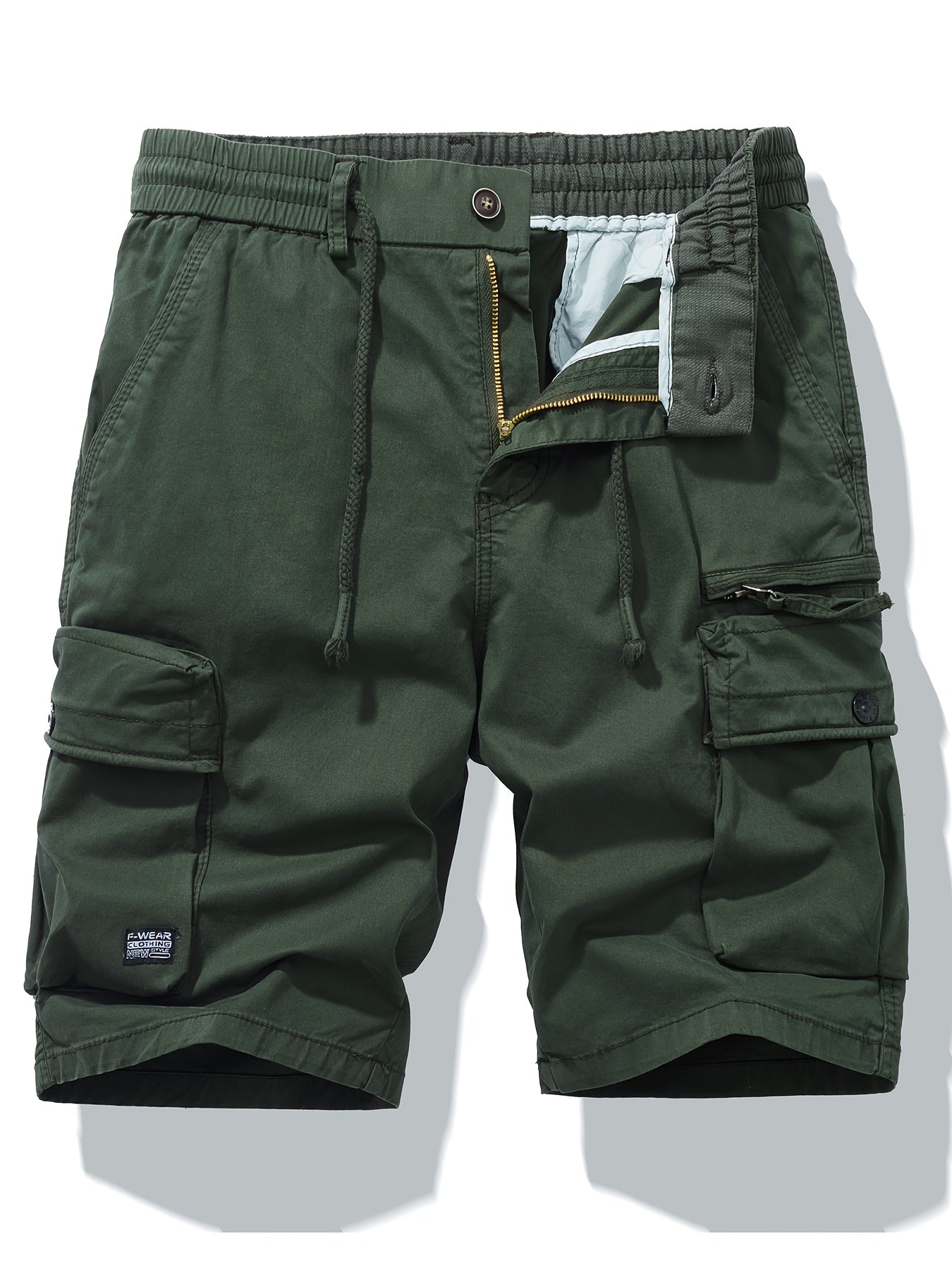 Men's Elastic Waist Cargo Shorts