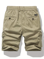 Men's Elastic Waist Cargo Shorts