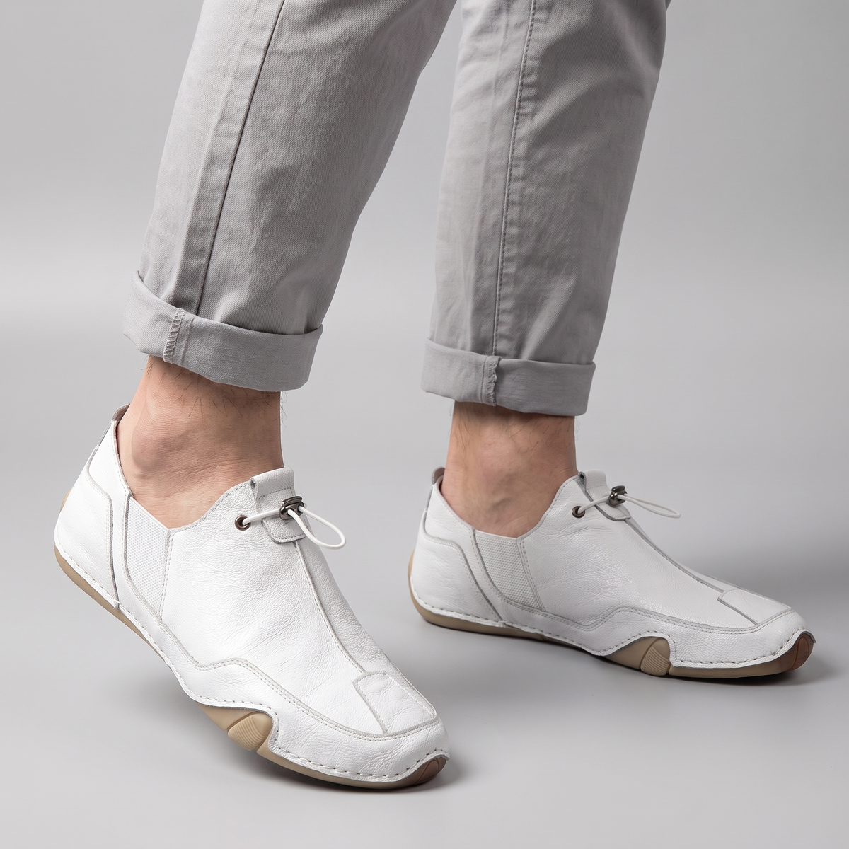 Men's Elasticated Toggle Slip-On Shoes