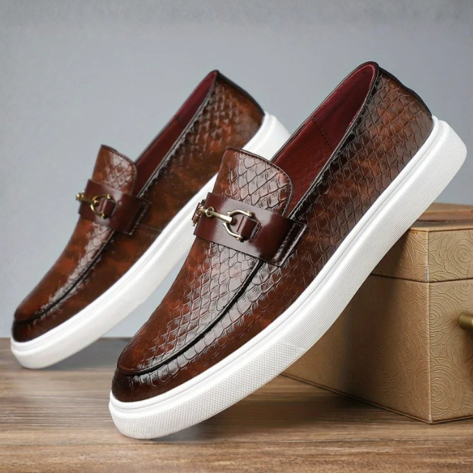 Men's Embossed Bit Loafers