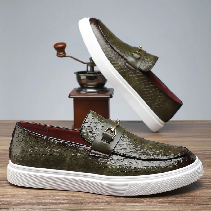 Men's Embossed Bit Loafers