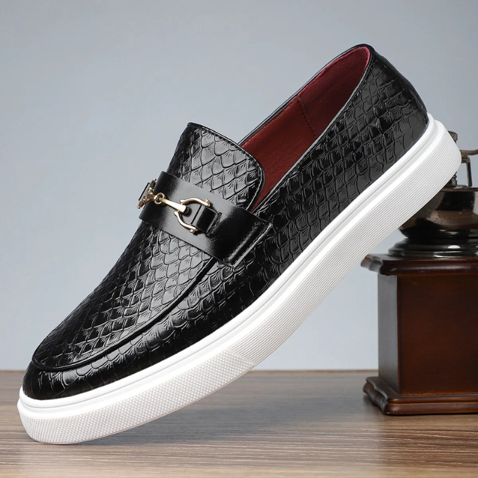 Men's Embossed Horsebit Loafers