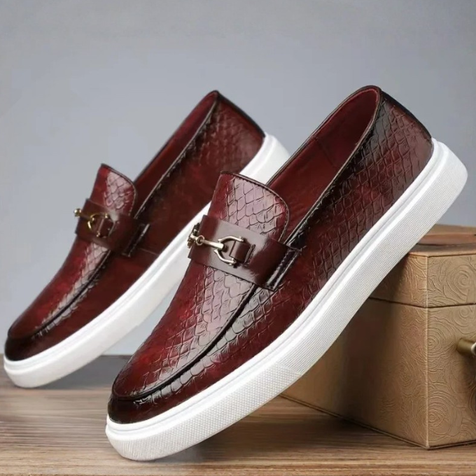 Men's Embossed Horsebit Loafers