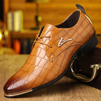 Men's Embossed Lace-Up Dress Shoes