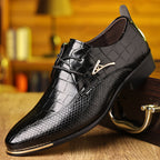 Men's Embossed Lace-Up Dress Shoes
