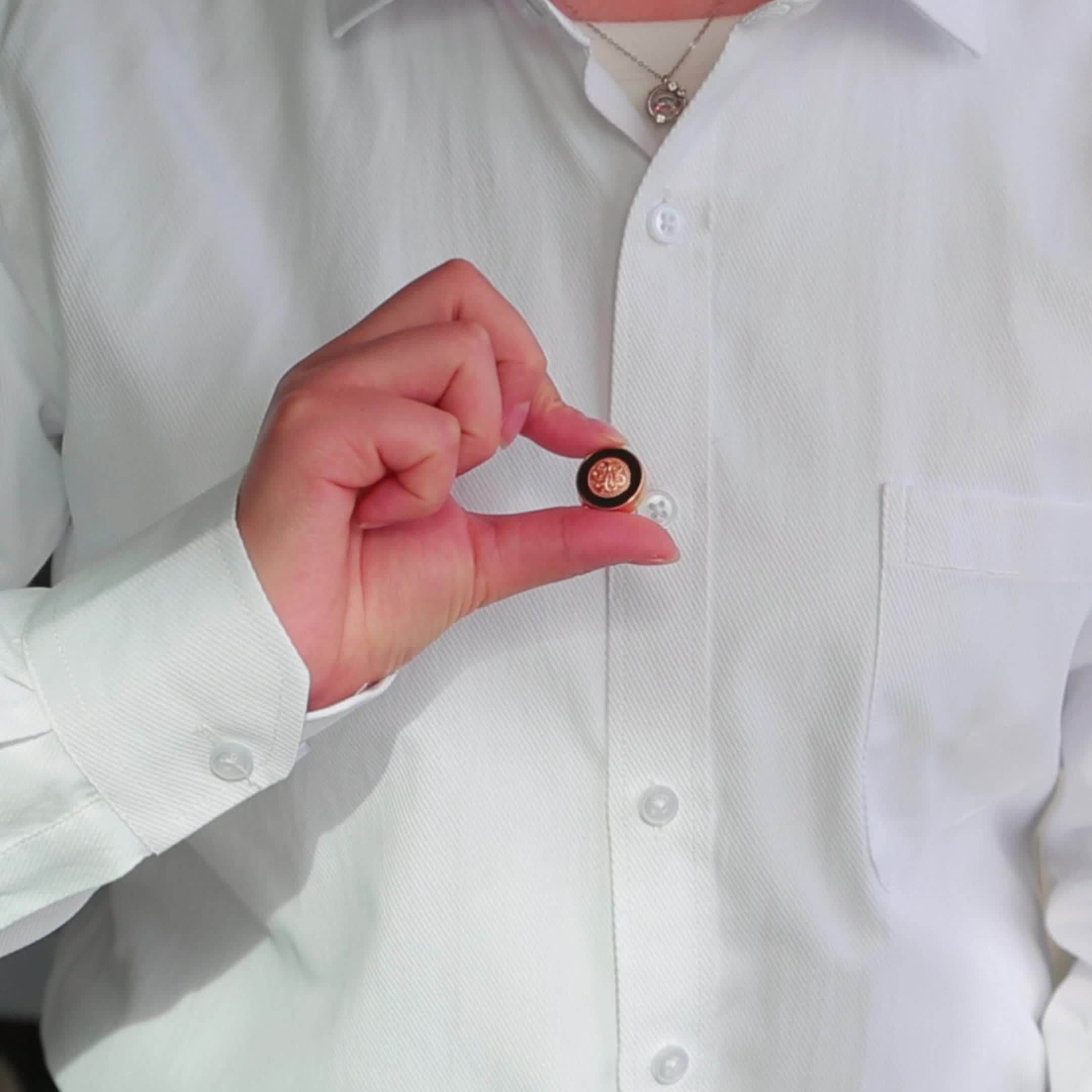Men's Engraved Button Covers