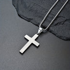 Men's Engraved Cross Necklace