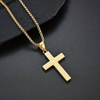 Men's Engraved Cross Necklace