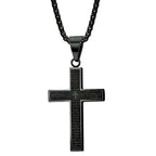 Men's Engraved Cross Necklace