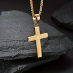 Men's Engraved Cross Necklace