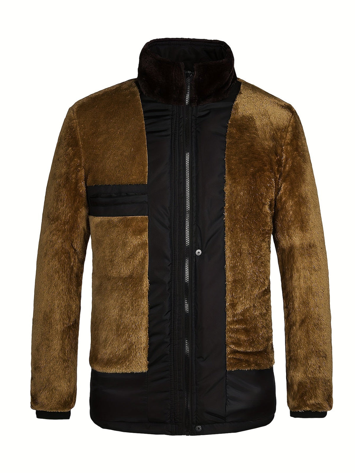 Men's Faux Fur-Lined Full-Zip Hooded Parka