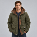 Men’s Faux Fur-Lined Full-Zip Hooded Jacket