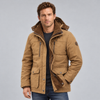 Men’s Faux Fur-Lined Full-Zip Hooded Jacket