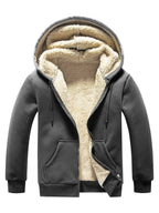 Men's Faux Shearling Full-Zip Hoodie