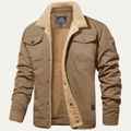 Men's Faux Shearling Snap-Button Jacket