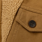Men's Faux Shearling Snap-Button Jacket