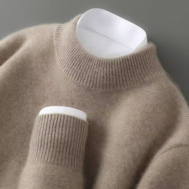 Men's Fine Knit Mock Neck Sweater