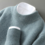 Men's Fine Knit Mock Neck Sweater