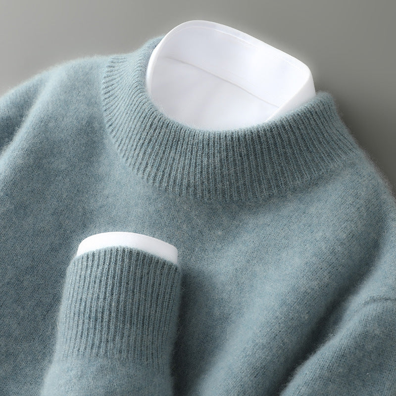 Men's Fine Knit Mock Neck Sweater
