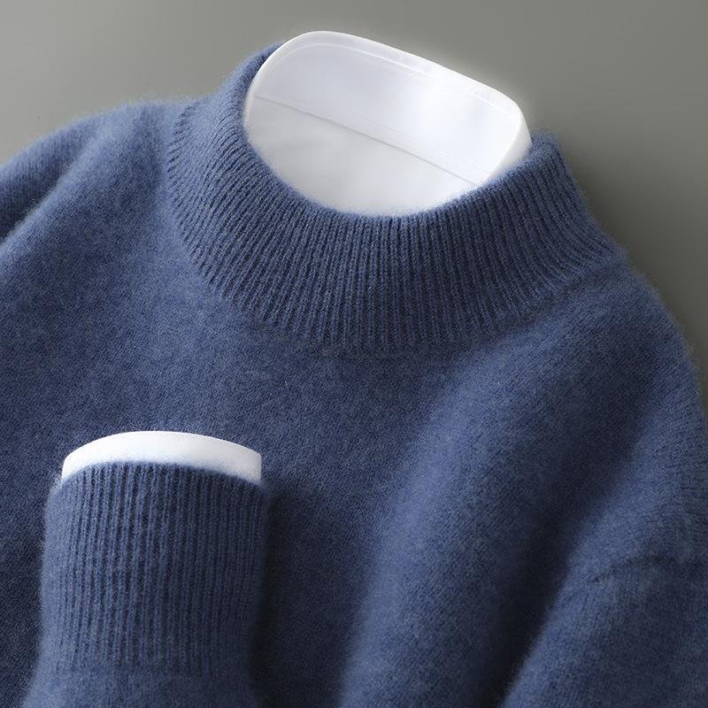 Men's Fine Knit Mock Neck Sweater