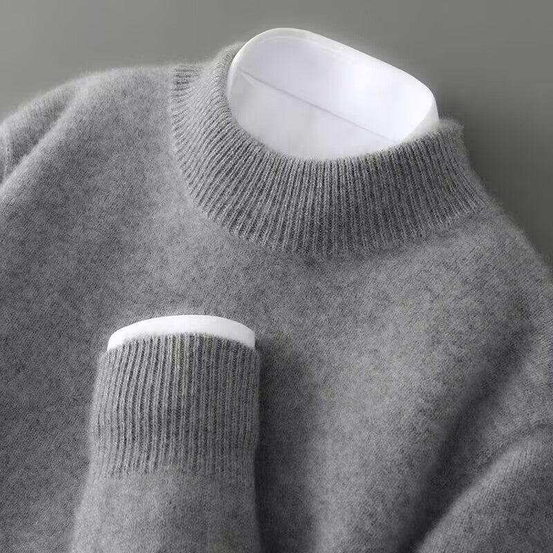 Men's Fine Knit Mock Neck Sweater
