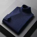 Men's Fine Knit Ribbed Turtleneck Sweater