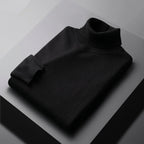 Men's Fine Knit Ribbed Turtleneck Sweater