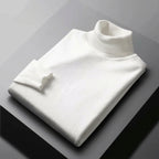 Men's Fine Knit Ribbed Turtleneck Sweater