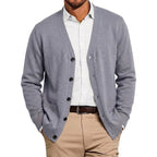 Men's Fine Knit V-Neck Cardigan