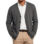 Men's Fine Knit V-Neck Cardigan