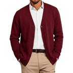 Men's Fine Knit V-Neck Cardigan
