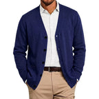 Men's Fine Knit V-Neck Cardigan