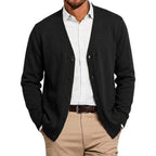 Men's Fine Knit V-Neck Cardigan