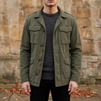 Men's Full-Zip Button-Up Jacket