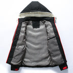 Men's Full-Zip Faux Fur Hooded Puffer Jacket