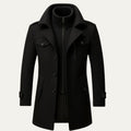 Men's Full-Zip High Collar Coat