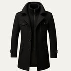 Men's Full-Zip High Collar Coat