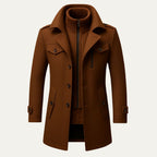 Men's Full-Zip High Collar Coat