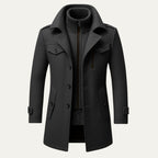 Men's Full-Zip High Collar Coat