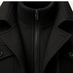Men's Full-Zip High Collar Coat