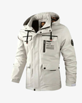 Men's Full-Zip Hooded Multi-Pocket Jacket