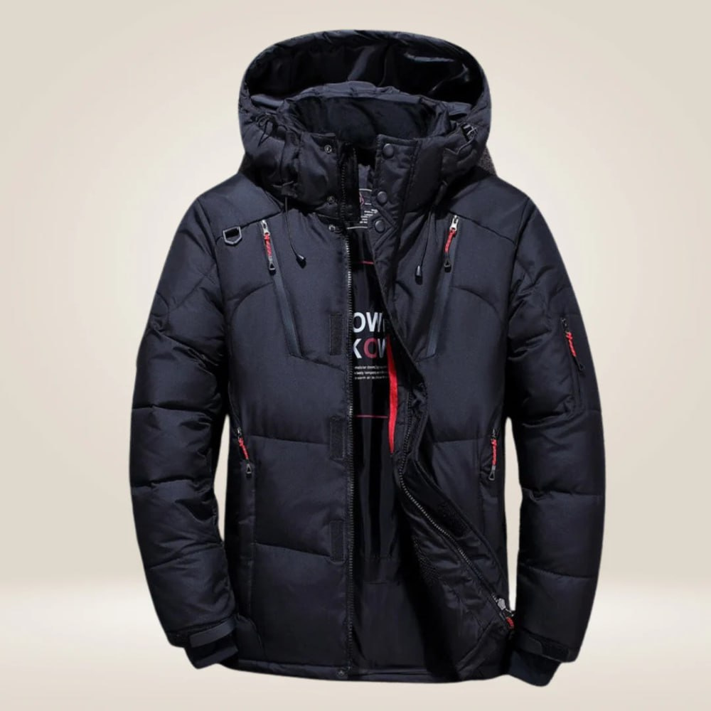 Men's Full-Zip Hooded Puffer Jacket